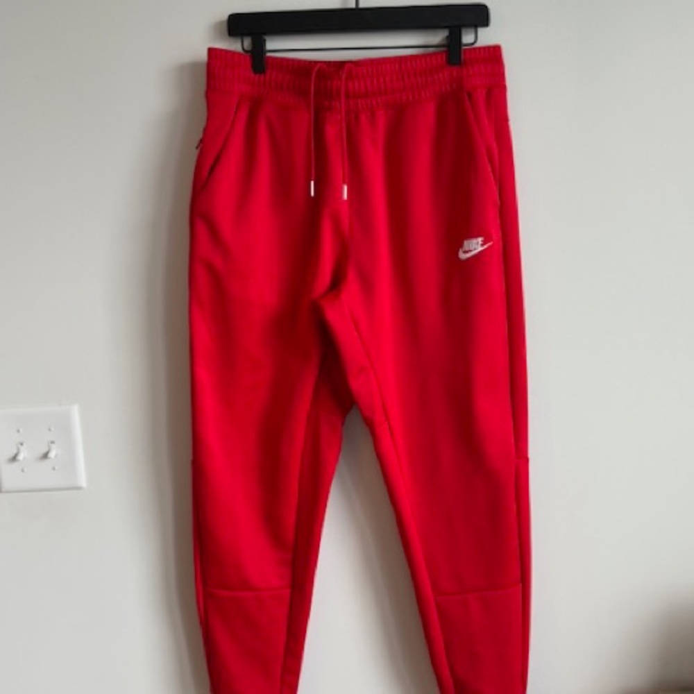 Nike Mens Joggers Red Sweatpants